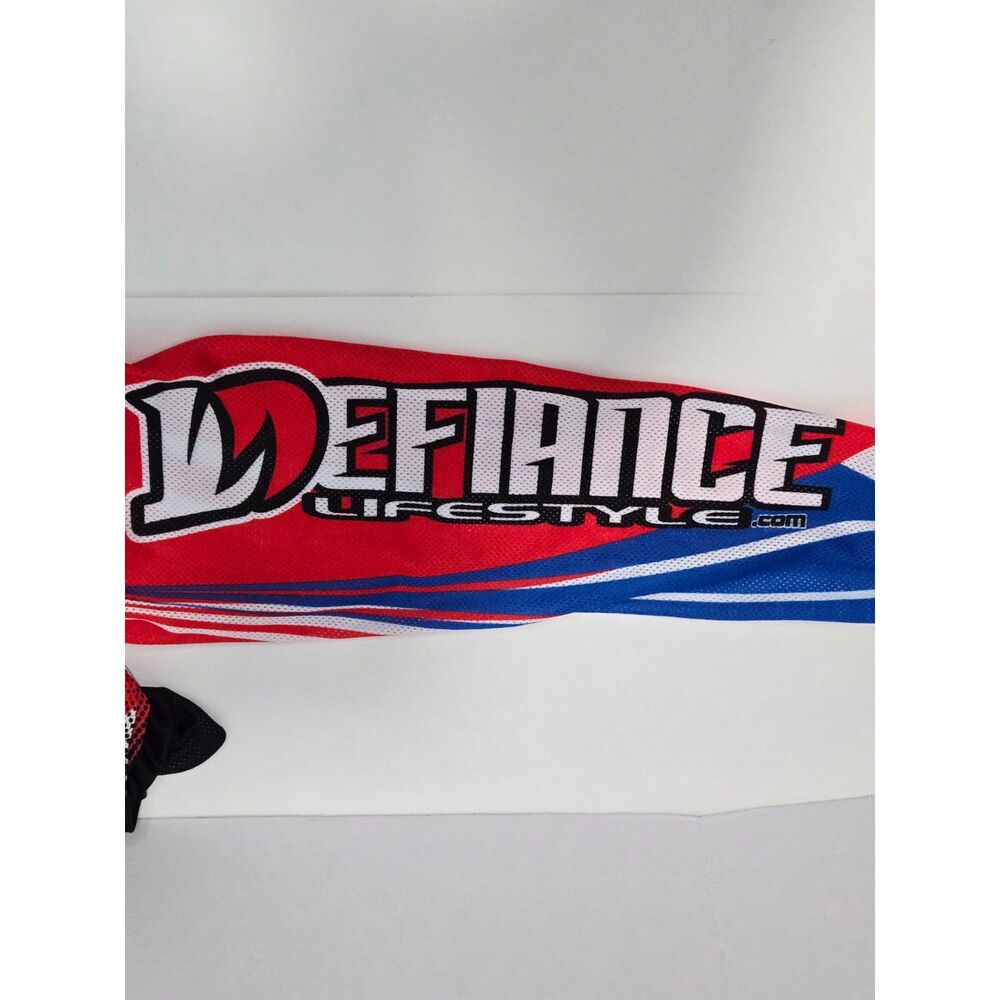 Defiance Lifestyle USA Flag MX Motocross Jersey | Men's Size XL | Red White Blue - Picture 6 of 12